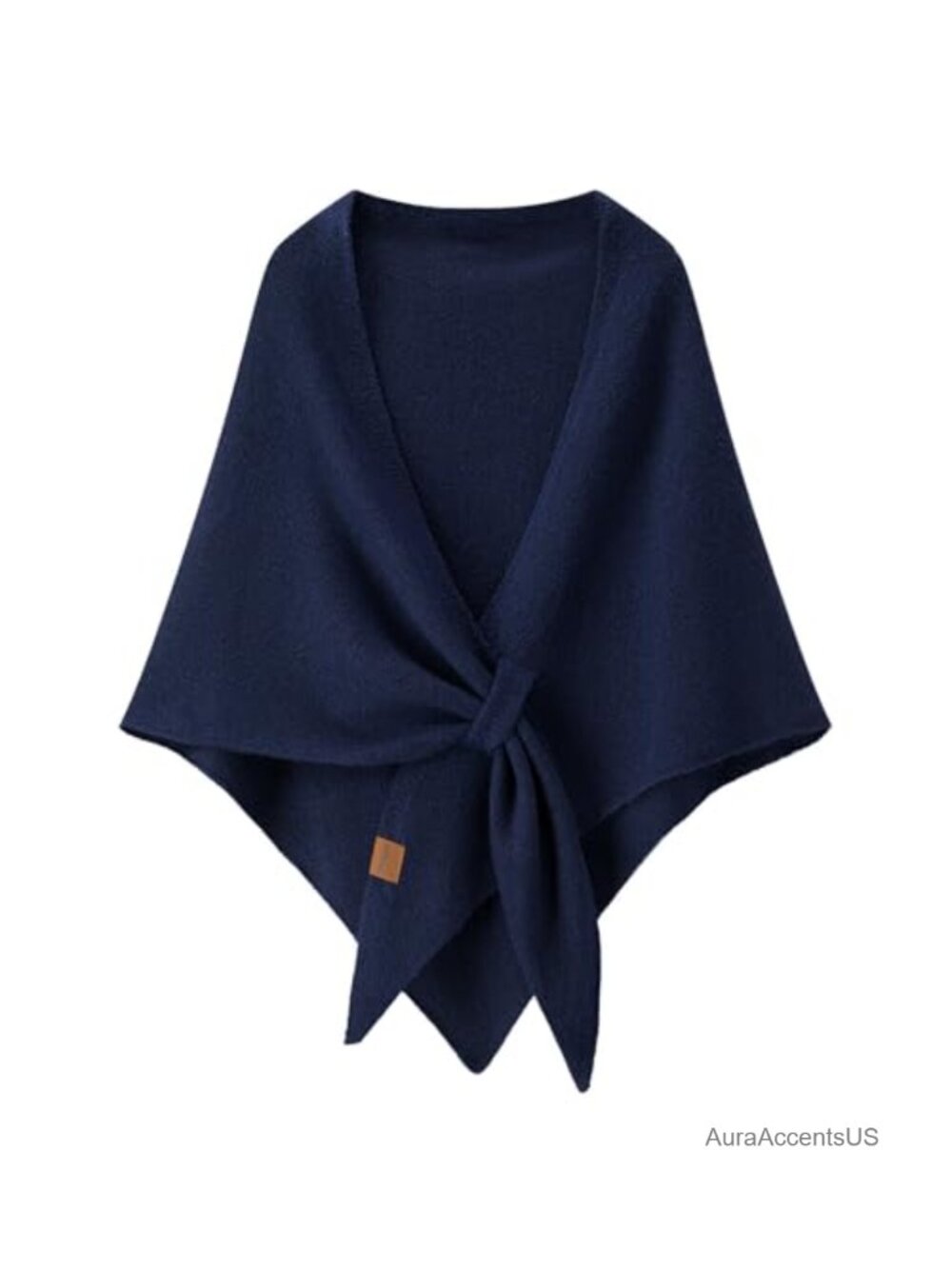 Wool Acrylic Triangle Pashmina Shawl Wrap Adjustable Tie Travel